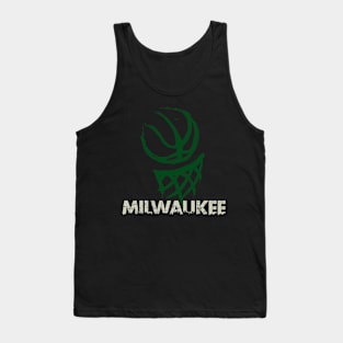 Vintage Milwaukee Wisconsin B-Ball Basketball Game Fans Tank Top